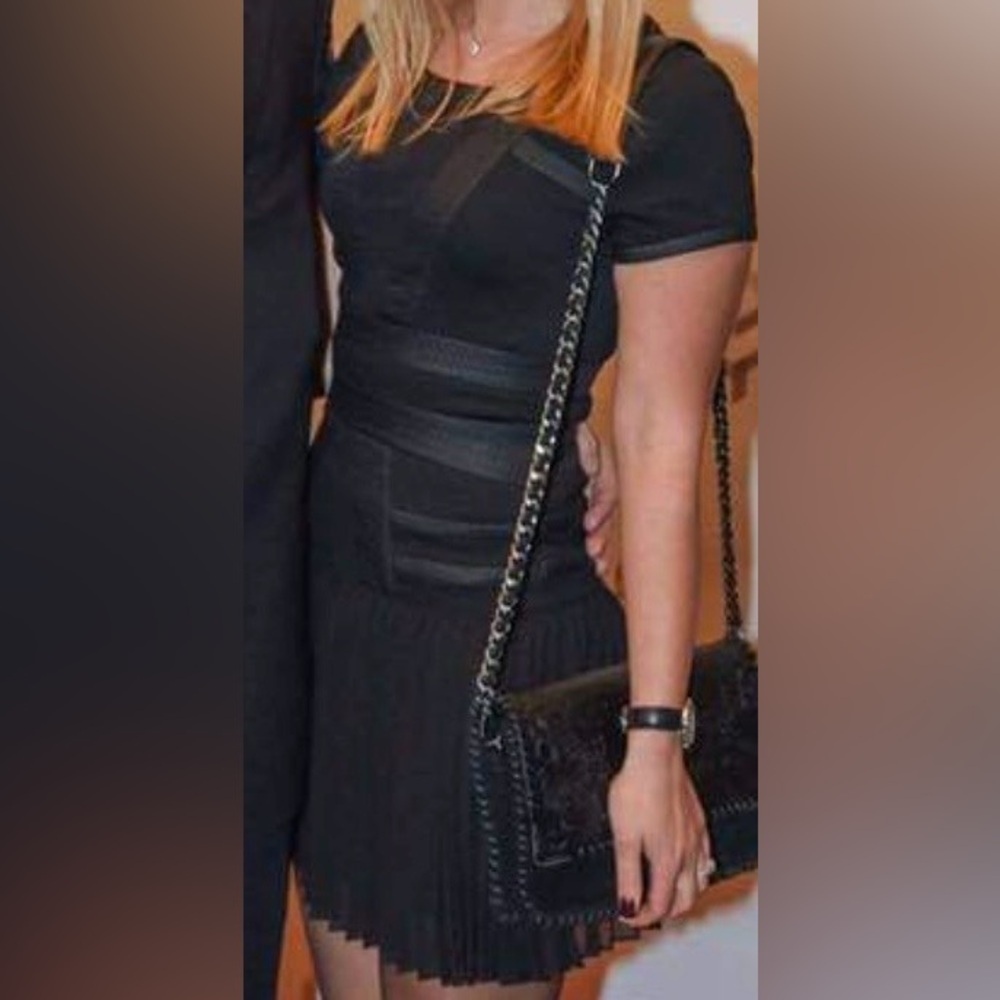 Marciano Black Textured Midi Dress - Picture 2 of 5